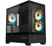 Caja PC Gigabyte C201 Panoramic Negra ATX Cristal Templado RGB 3 Ventiladores