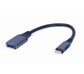 Adaptador USB 3.0 OTG Gembird A-USB3C-OTGAF-01 Tipo C a Tipo A 0,15m Metal Gris