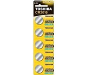 Pila botón Toshiba CR2016 3V Pack 5 unidades larga duración baja autodescarga