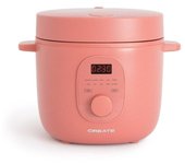 Create Rice Cooker Studio Arrocera Eléctrica de 2L con Cesta Vaporera Naranja