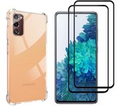 Funda Samsung Galaxy S20 FE y 2 protectores de pantalla - TPU - Transparente