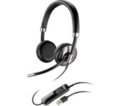 Cascos con cable micrófono Plantronics Blackwire C720-M - Negro