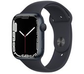 Apple Watch Series 7 (2021) GPS 45 mm - Aluminio Medianoche - Correa deportiva Negro