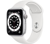 Apple Watch Series 6 (2020) GPS 44 mm - Aluminio Plata - Correa deportiva Blanco