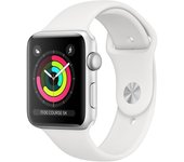 Apple Watch Series 3 (2017) GPS 38 mm - Aluminio Plata - Correa deportiva Blanco