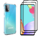 Funda Samsung Galaxy A52 y 2 protectores de pantalla - TPU - Transparente
