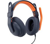 Cascos con cable micrófono Logitech Zone Learn - Azul