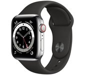 Apple Watch Series 5 (2019) GPS + Cellular 40 mm - Aluminio Plata - Correa deportiva Negro
