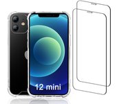 Funda iPhone 12 mini y 2 protectores de pantalla - Plástico reciclado - Transparente