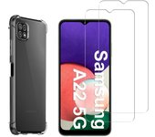 Funda Galaxy A22 5G y 2 protectores de pantalla - TPU - Transparente