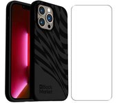 Back Market Funda iPhone 13 Pro y pantalla protectora - Plástico reciclado - Ola negra