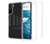 Funda Galaxy S21 5G y 2 protectores de pantalla - Silicona - Transparente