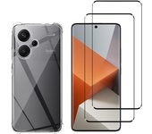 Funda Xiaomi Redmi Note 13 Pro Plus 5G y 2 protectores de pantalla - TPU - Transparente