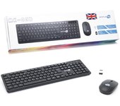 Simpletek Teclado QWERTY Inglés Wireless M&K INGLESE UK Kit Mouse and Keyboard