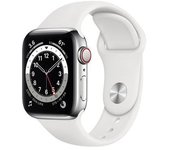 Apple Watch Series 6 (2020) GPS + Cellular 40 mm - Aluminio Plata - Correa deportiva Blanco