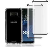 Funda Galaxy S8 y 2 protectores de pantalla - Plástico reciclado - Transparente