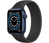 Apple Watch Series 6 (2020) GPS 44 mm - Aluminio Azul - Correa Solo Loop Negro