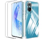 Funda Honor 90 Lite y 2 protectores de pantalla - TPU - Transparente