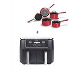 Ninja AF400 - Bundle 5 Pôele et Casseroles ZEROSTICK Freidora