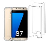 Funda Galaxy S7 y 2 protectores de pantalla - Plástico reciclado - Transparente