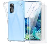 Funda Galaxy S20 Plus y pantalla protectora - Silicona - Transparente
