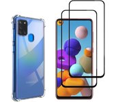 Funda Galaxy A21S y 2 protectores de pantalla - TPU - Transparente