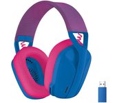 Cascos reducción de ruido gaming con cable + inalámbrico micrófono Logitech G435 - Azul