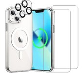 Funda iPhone 13 mini y 2 protectores de pantalla - TPU - Transparente