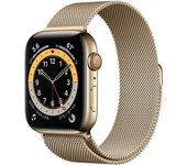Apple Watch Series 6 (2020) GPS + Cellular 44 mm - Acero inoxidable Oro - Pulsera Milanese Loop Oro