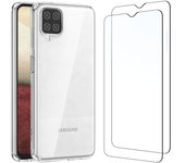 Funda Galaxy A12 y 2 protectores de pantalla - TPU - Transparente