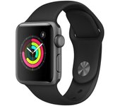 Apple Watch Series 3 (2017) GPS 38 mm - Aluminio Gris espacial - Correa deportiva Negro