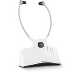 Cascos con cable + inalámbrico micrófono Auna Stethophone - Blanco
