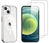 Funda iPhone 13 Mini y 2 protectores de pantalla - TPU - Transparente