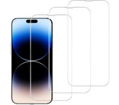 Protector de pantalla iPhone 15 Pro Max 3 pantallas protectoras - Vidrio templado - Transparente