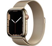 Apple Watch Series 7 (2021) GPS + Cellular 45 mm - Acero inoxidable Oro - Pulsera Milanese Loop Oro