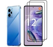 Funda Xiaomi Redmi Note 12 Pro Plus 5G y 2 protectores de pantalla - TPU - Transparente