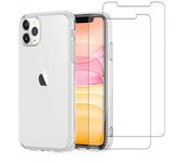 Funda iPhone 11 Pro y 2 protectores de pantalla - TPU - Transparente