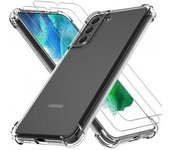 Funda Galaxy S21 FE y 2 protectores de pantalla - Silicona - Transparente