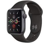 Apple Watch Series 5 (2019) GPS 40 mm - Aluminio Gris espacial - Correa deportiva Negro
