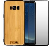 Funda Galaxy S8 y pantalla protectora - Madera - Marrón