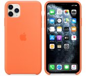 Funda Folio Apple iPhone 11 Pro Max - Silicona Naranja