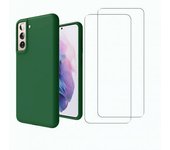 Funda Galaxy S21 5G y 2 protectores de pantalla - TPU - Verde