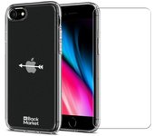 Back Market Funda iPhone 7/8/SE 2020/2022 y pantalla protectora - 60% Plástico reciclado - Transparente