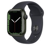Apple Watch Series 7 (2021) GPS 41 mm - Aluminio Verde - Correa deportiva Negro
