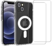 Funda iPhone 13 mini y 2 protectores de pantalla - TPU - Transparente