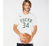 Nike G Antetokounpo Bucks - Blanco - Camiseta Baloncesto Hombre talla S