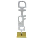 Escultura Hubble en color Blanco y Oro