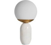 Lámpara De Sobremesa de color blanco y oro