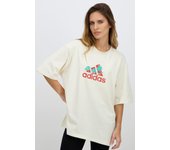 adidas Flower - Blanco - Camiseta Oversize Mujer talla XL