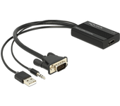 adaptador vga a hdmi con audio+usb delock 62597